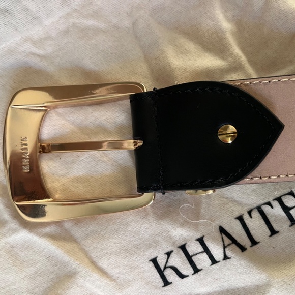 KHAITE Black and Gold Studded Belt main image 9